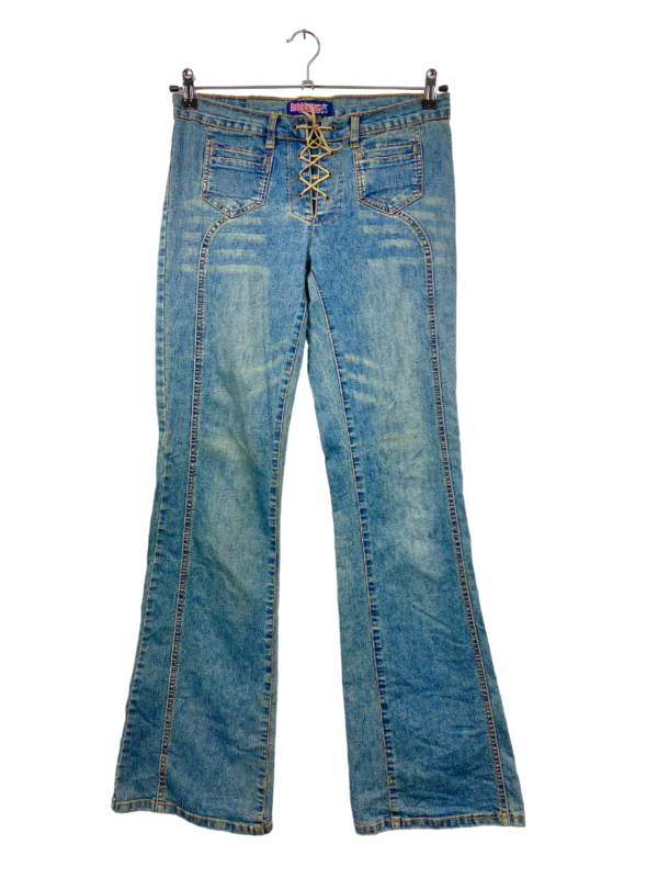 Vintage 90&#39;s / Y2K Bootcut Jeans Lace-up Maat 30/31