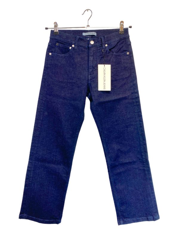 Calvin Klein Donkerblauwe Jeans Mid Rise Straight Fit Maat 28