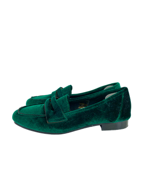 Sacha Groene Velvet Loafers Maat 36