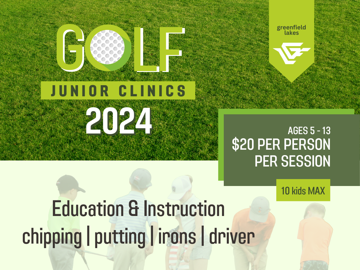 Junior Golf Clinics 2024 - Wed, March 23rd - 5:30 PM