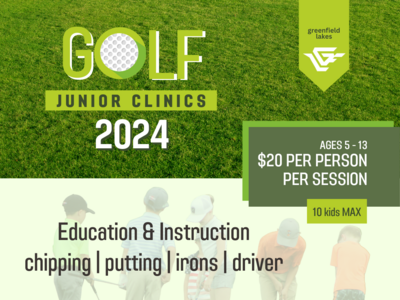 Junior Golf Clinics 2024 - Sat, March 6th - 9:00 AM