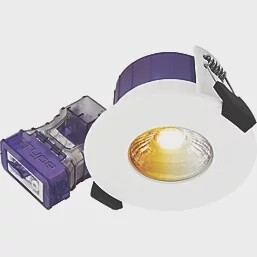 LUCECO FTYPE ULTRA FLAT FIXED CYLINDER FIRE RATED LED DOWNLIGHT DIM TO WARM &amp; CCT WHITE 4-6W 675/690LM