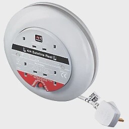 MASTERPLUG SATT0413/4W-XD 13A 4-GANG 4M CASSETTE REEL 240V