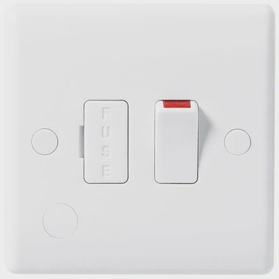 BG 851 White Nexus Moulded Switched 13A, DP, Fused Connection Unit with Flex Outlet