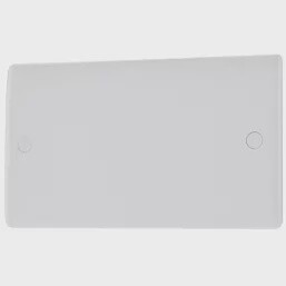 BRITISH GENERAL 2-GANG BLANKING PLATE WHITE