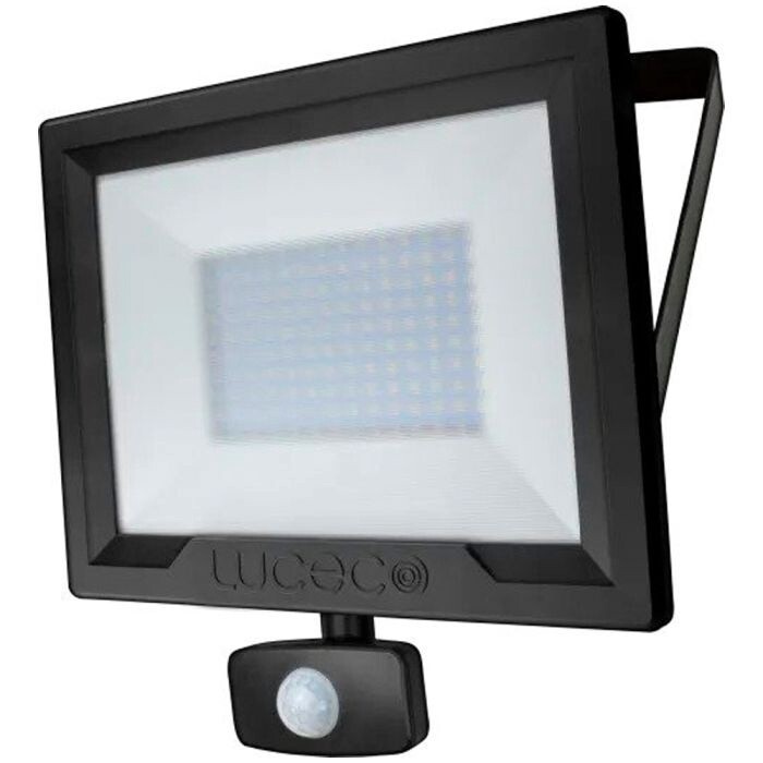 LUCECO LED FLOODLIGHT PIR 30W 2400LM 4000K IP54 BLACK
