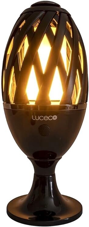 Luceco LED Flame Effect Torch, USB Charged, IP65 Rated, Black [Energy Class A]