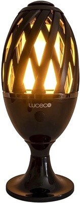 Luceco LED Flame Effect Torch, USB Charged, IP65 Rated, Black [Energy Class A]