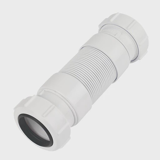 FLEXIBLE CONNECTOR WHITE 40MM X 157-242MM