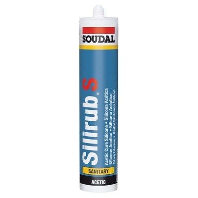 Soudal Silirub S Sanitary Silicone - 300ml - White