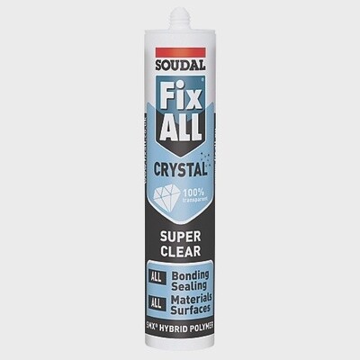 SOUDAL FIX ALL SEALANT &amp; ADHESIVE CRYSTAL 290ML