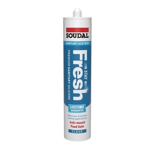 Stay Fresh Acetoxy Anti-Mould Sanitary Silicone Sealant 290ml