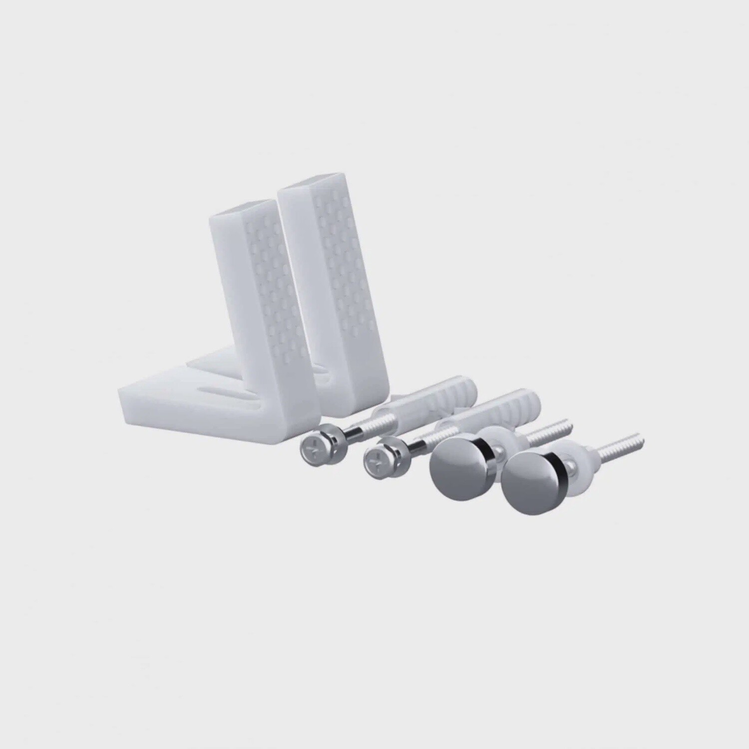 Viva Angled Floor Through Pan Toilet Fixing Kit &amp; Chrome Cover Caps PP0028