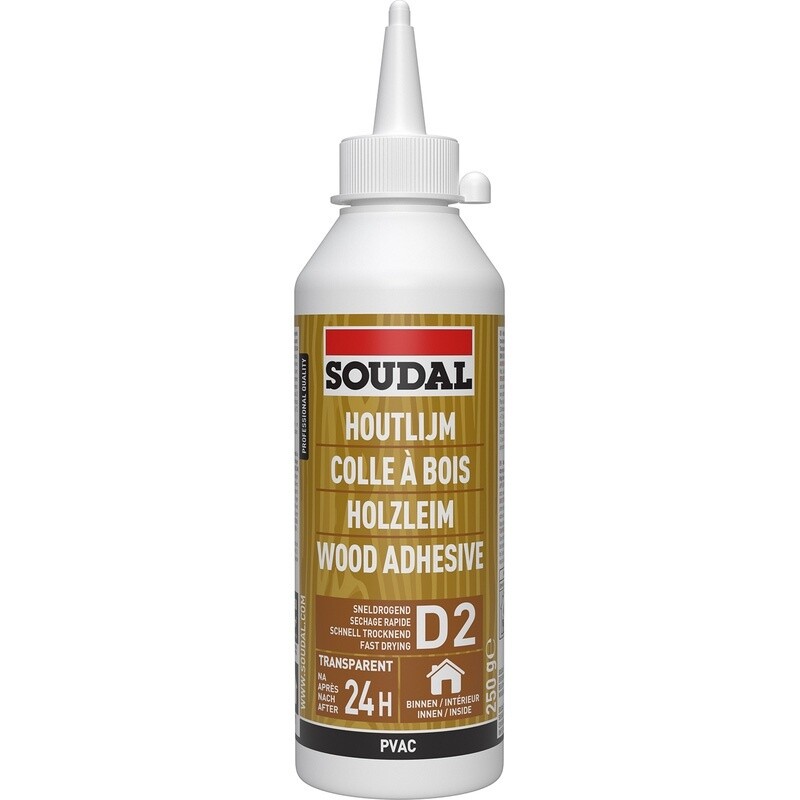 Wood Adhesive D2 NL-FR-DE-EN 750g