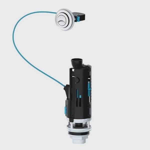 Viva Skylo 570mm Cable Operated Dual Flush Valve &amp; Push Button SKY015