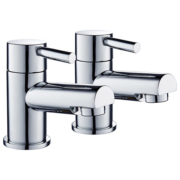 Niagara Harrow Pair Of Deck Mounted Bath Tap Chrome