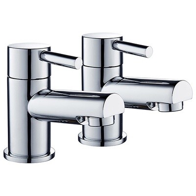 Niagara Harrow Pair Of Deck Mounted Bath Tap Chrome