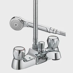 DECK-MOUNTED BATH/SHOWER MIXER CHROME