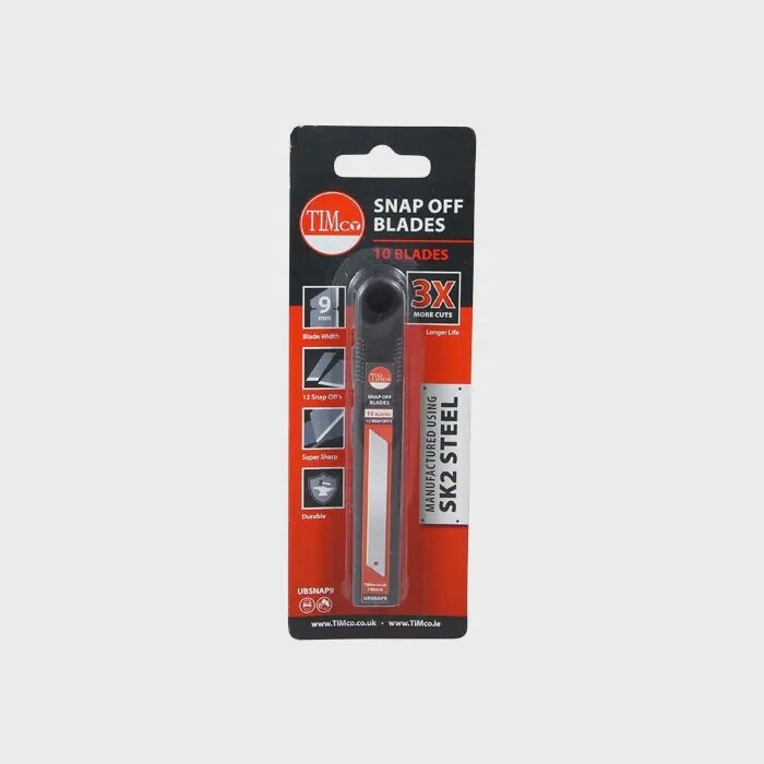 TIMCO Utility Knife Blade Snap Off - 80 x 9 x 0.6
