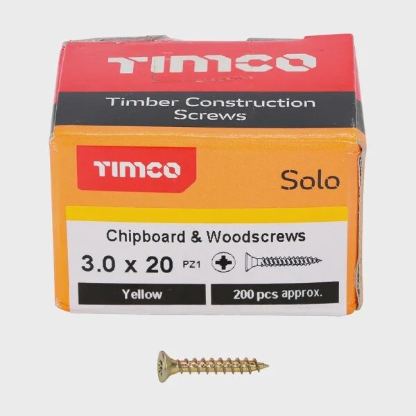 Timco Solo Woodscrews – Pozi Countersunk – ZYP