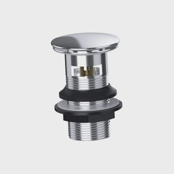 Viva Round Clicker Plug 1-1/4″ Slotted Basin Waste Chrome BW001