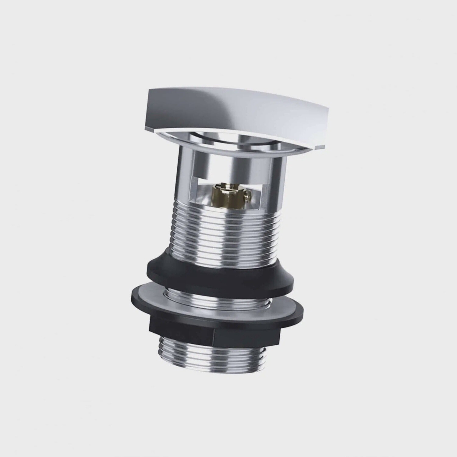 Viva Square Clicker Plug 1-1/4″ Slotted Basin Waste Chrome BW003