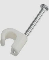 PITACS Cable Clips Round White 4-5mm Box 100