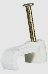 Twin &amp; Earth Cable Clips white 4mm