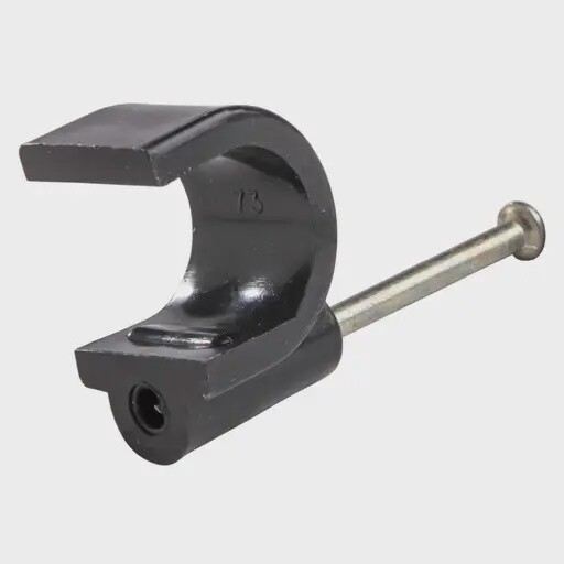Schneider Tower 11mm Round Clips Black (Pack of 100)