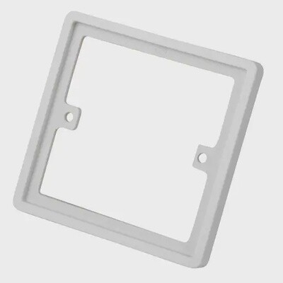 BG 1 Gang Square Spacer 10mm White Plate