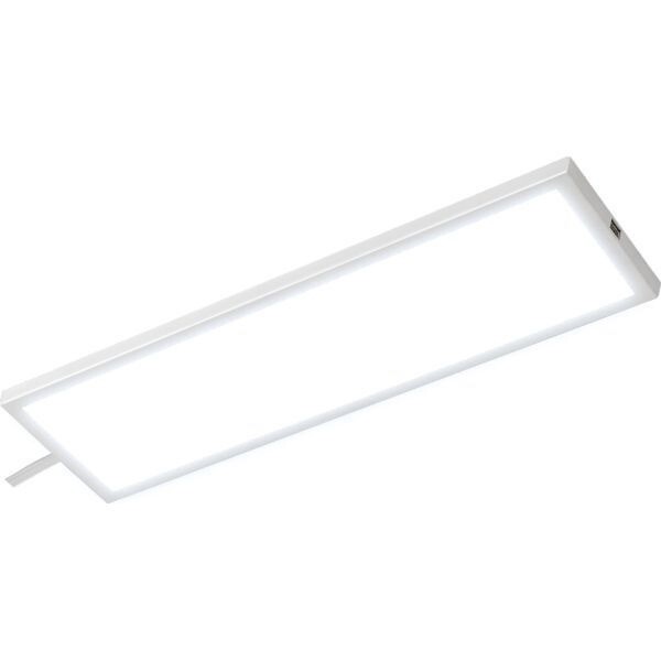 Luceco LUCP50WH40 White 8W 500lm 4000K 300x100 Sensor Dimmable LED Under Cabinet Panel Kit