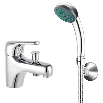 Apollo Single Lever Mono Bath Shower Mixer with Shower Kit Chrome