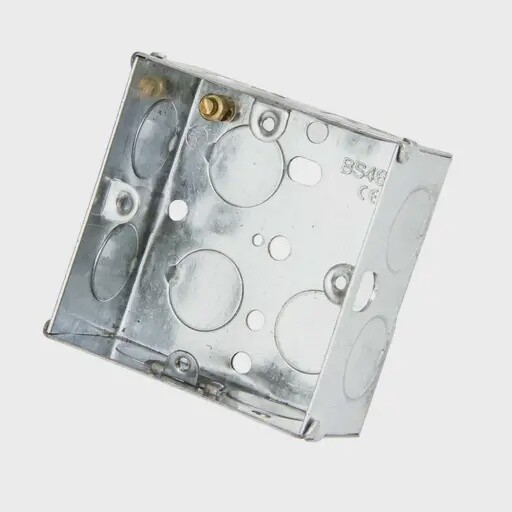 1 Gang 35mm Flush Metal Knockout Box (Sold in 1&#39;s)