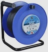 Masterplug 13A 4 Socket Blue Thermal Cut-Out Open Cable Reel - 50m
