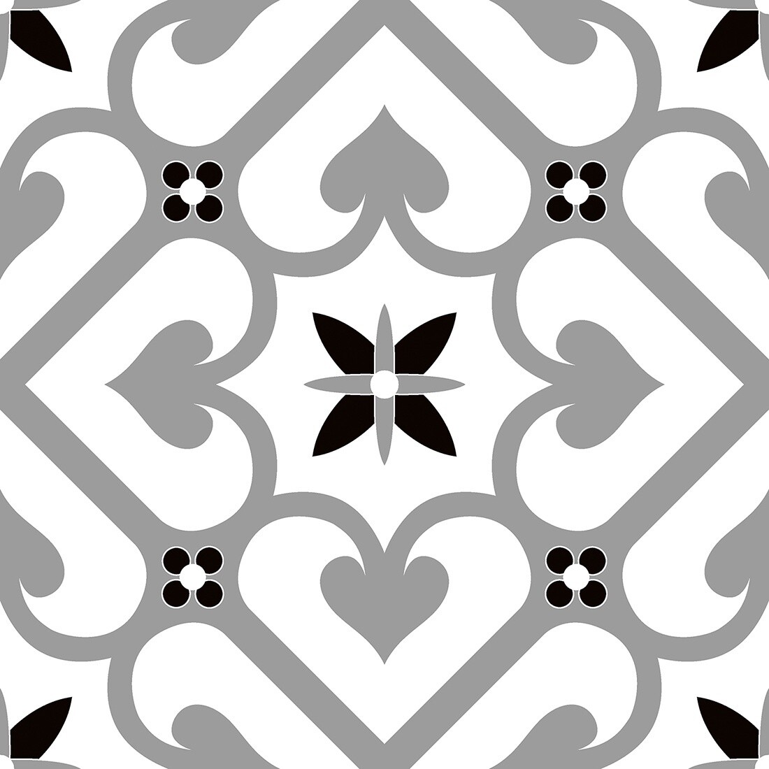 Odyssey Pattern 20x20 Black Matt
