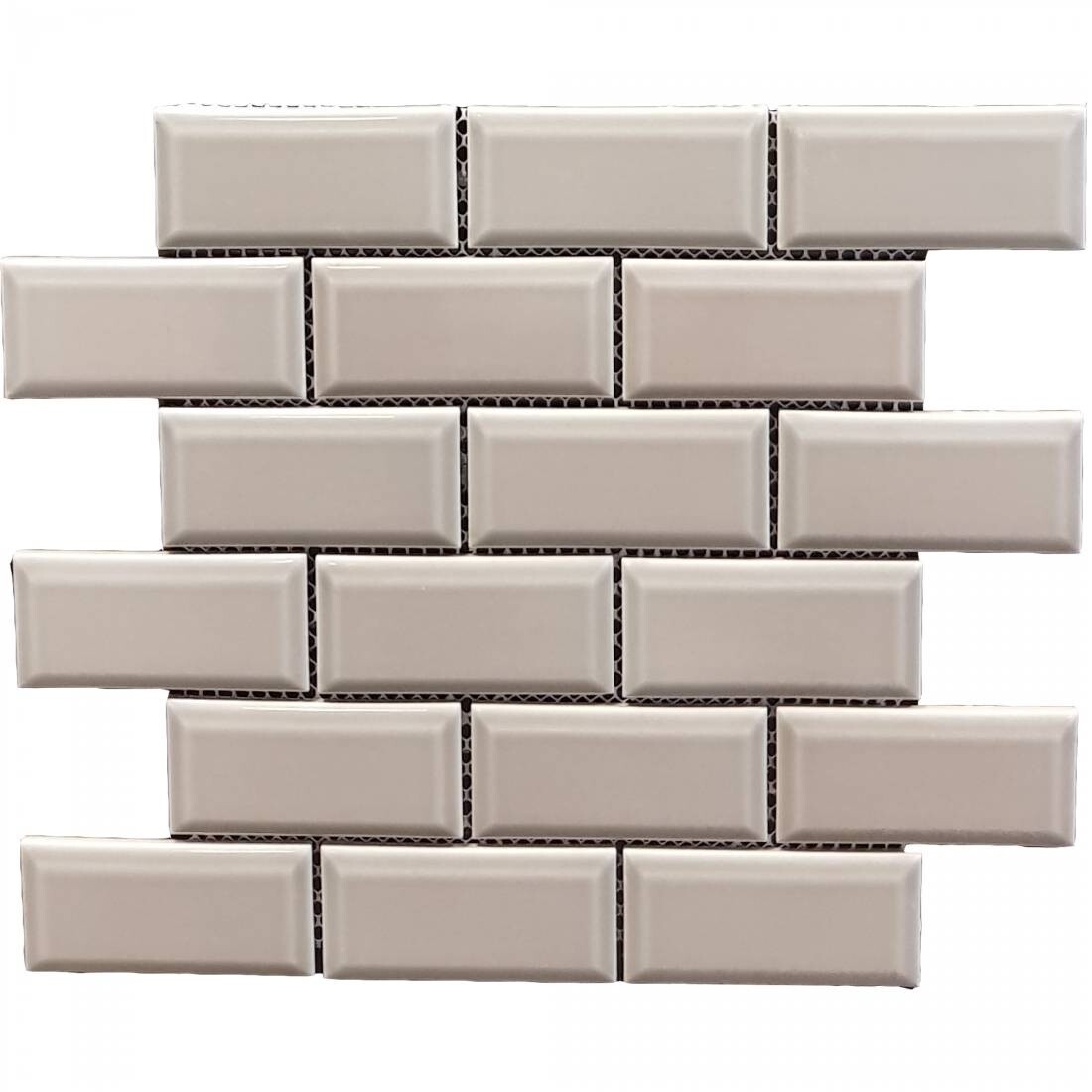 Biselado 29x29 Light Grey Gloss Bevelled Tile