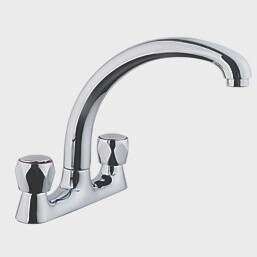DECK-MOUNTED SINK MIXER KITCHEN TAP CHROME
