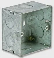 1 Gang Metal Back Box, 47mm Depth -  PELB0012