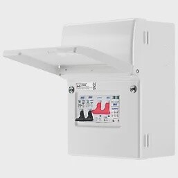 BRITISH GENERAL SYNC EV 5-MODULE 5-WAY POPULATED EV CHARGER CONSUMER UNIT WITH SPD