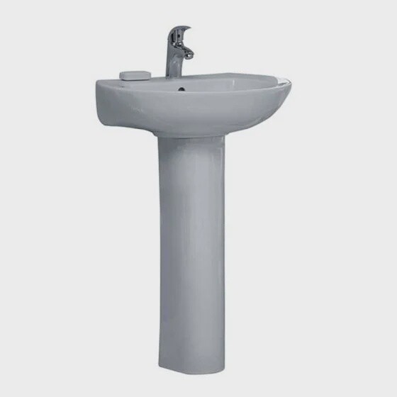 Essential OCEAN Basin + Full Pedestal Pack 560mm Wide 1 Tap Hole - EC010