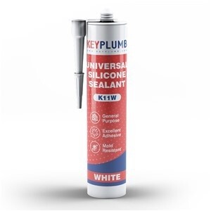 KeyPlumb K11W Trade Multi Acetoxy Universal Silicone Sealant White 280ml