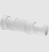 1 1/2&quot; (40mm) Flexible Waste Connector Compression x Plain Spigot 500mm - WFLEX02