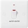 BG Nexus 20 Amp DP Switch c/w Neon &amp; Flex Outlet Marked &quot;Water Heater