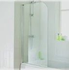 Essential Element 750mm x 1300mm Glass Curved Bath Screen