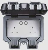 BRITISH GENERAL IP66 13A 2-GANG SP WEATHERPROOF OUTDOOR SWITCHED SMART WI-FI CONTROLLED SOCKET