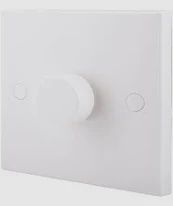 BG White profile Single 2 way 400W Dimmer switch