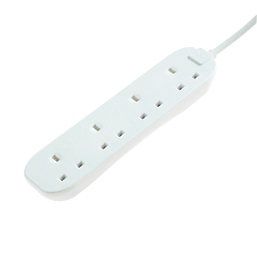 MASTERPLUG 13A 4-GANG UNSWITCHED EXTENSION LEAD 1M