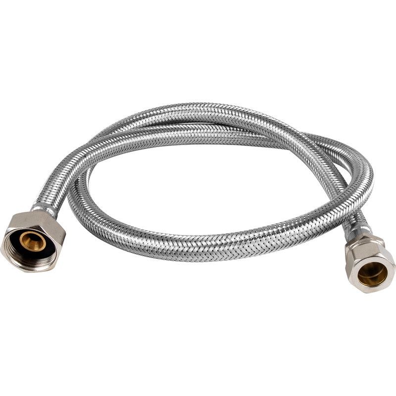 Flexible Tap Connector 15mm x 3/4&quot; 10mm Bore. 900mm