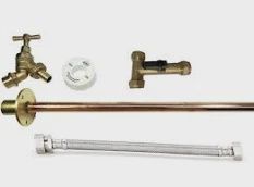 Taps2Traps Professional Outside Garden Tap Kit Complete Meets Water Regulations GT1 DIY Outdoor Tap Kit Includes 350mm Through Wall Flange