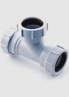 FLOPLAST WC23 UNIVERSAL COMPRESSION WASTE EQUAL TEE WHITE 40MM